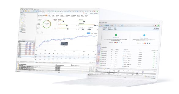 MetaTrader 5 multi-threaded strategy tester interface showing parallel backtesting and real tick data results for 2026.